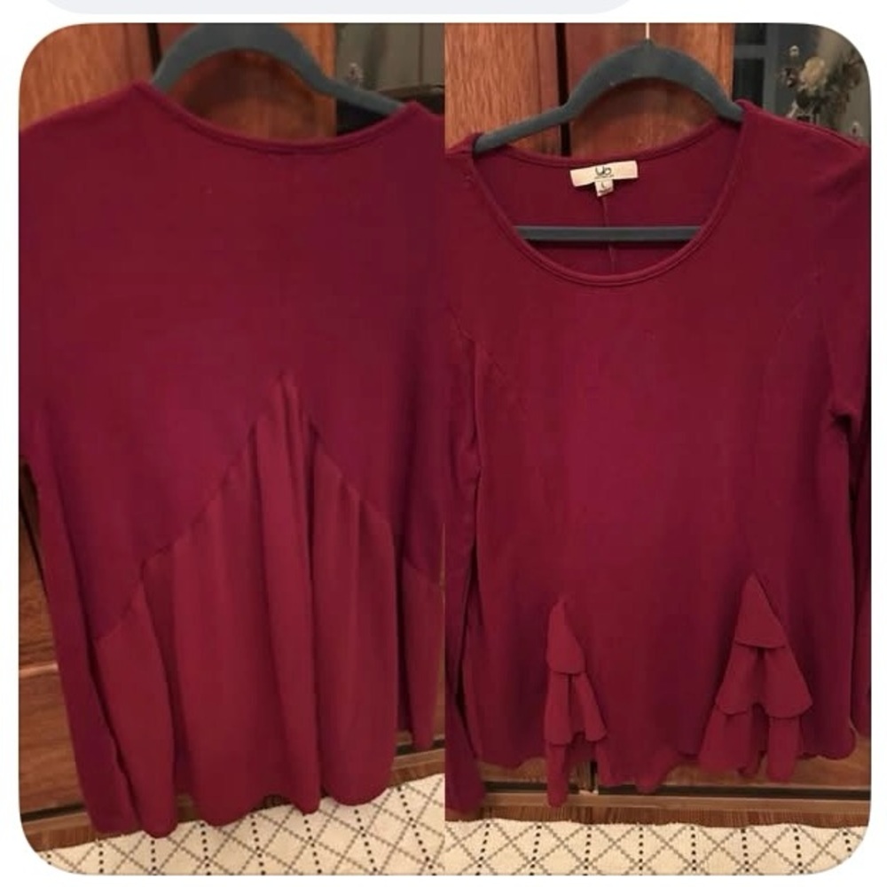 Elegant Burgundy Women's Top